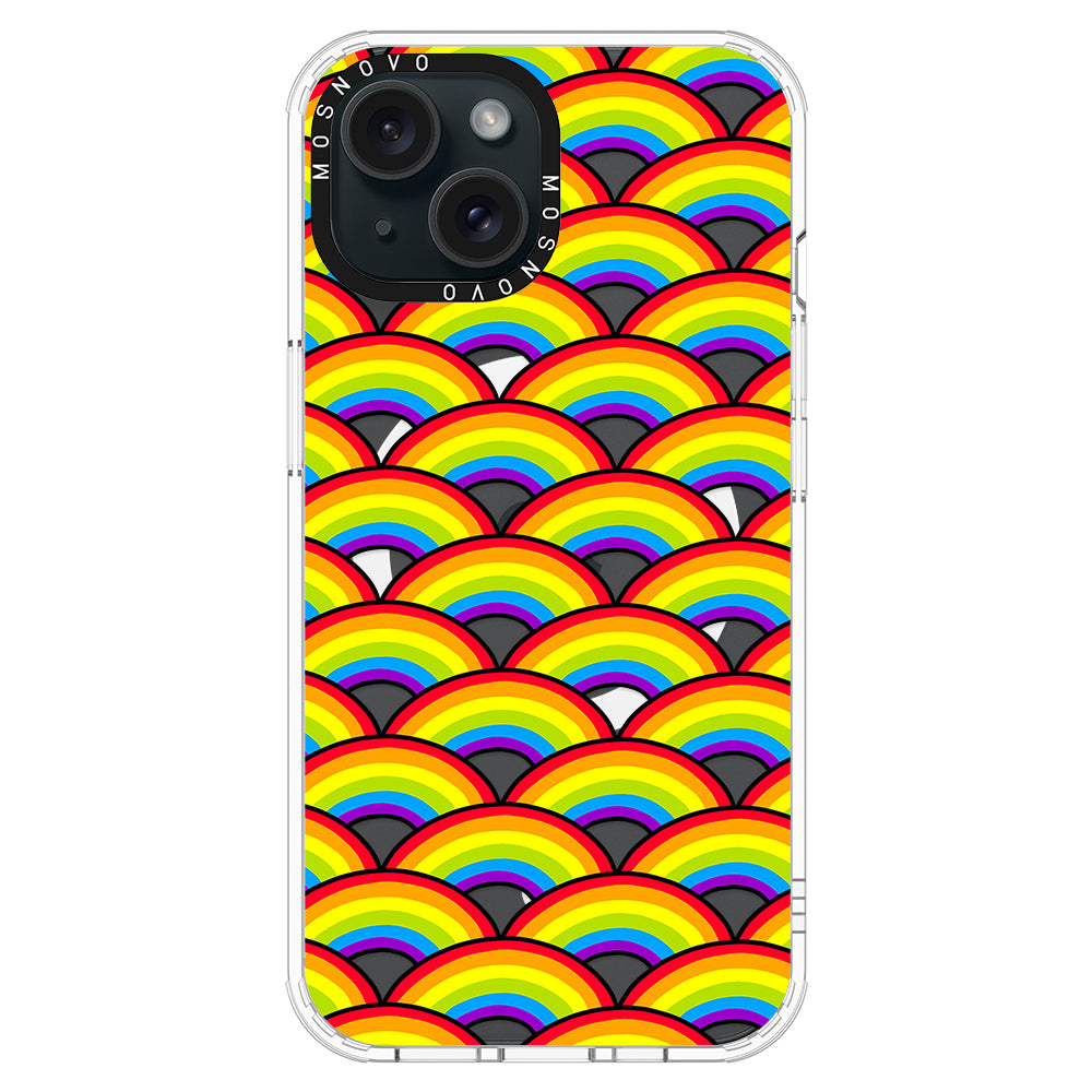 Rainbow Waves Phone Case - iPhone 15 Case - MOSNOVO