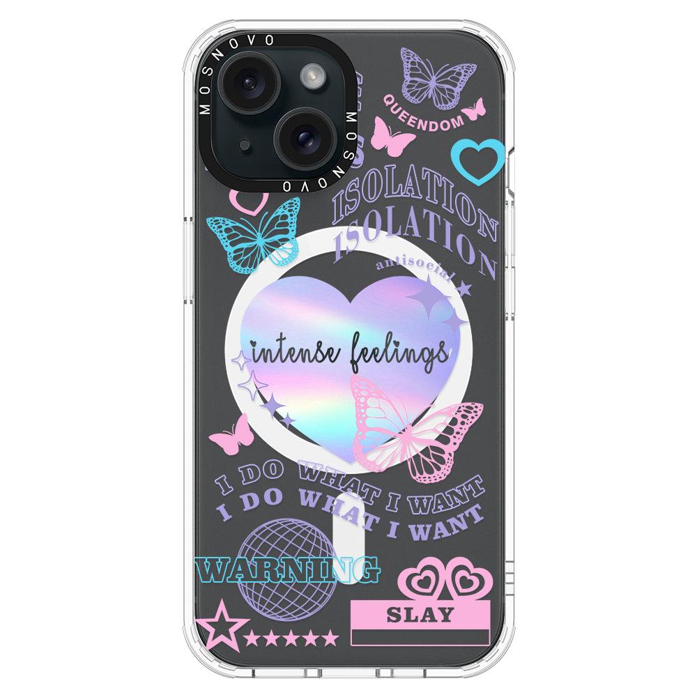 Intense Feeling Phone Case - iPhone 15 Case Clear With Magsafe