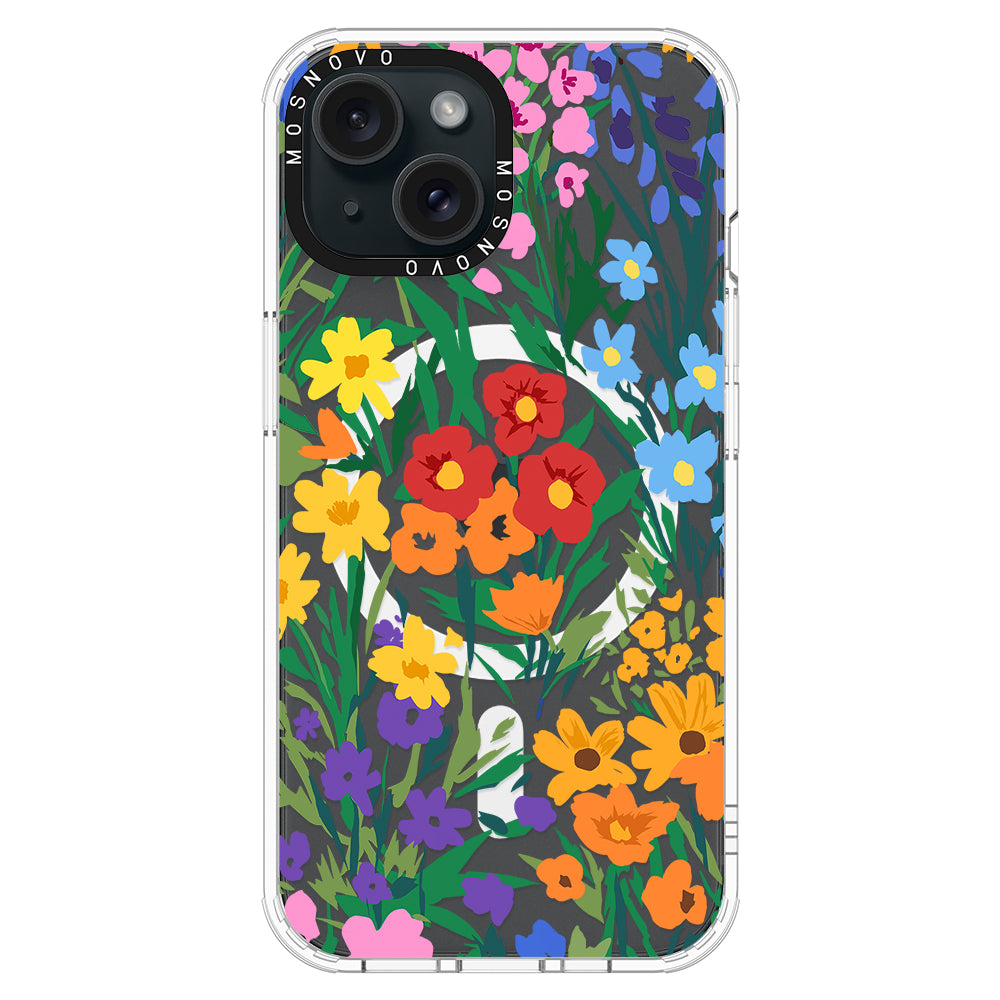 Spring Botanical Flower Floral Phone Case - iPhone 15 Plus Case - MOSNOVO