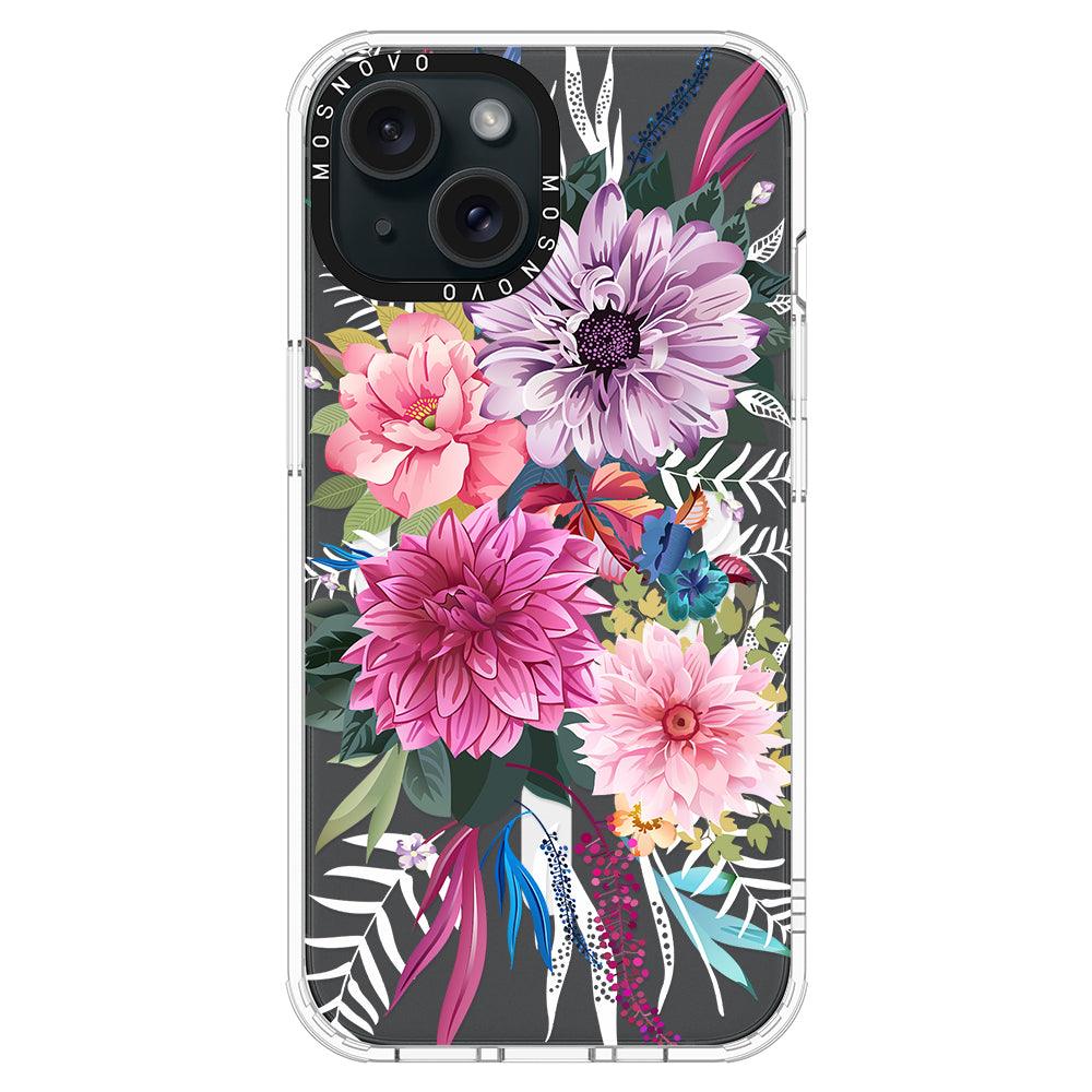 Dahlia Bloom Phone Case - iPhone 15 Case - MOSNOVO