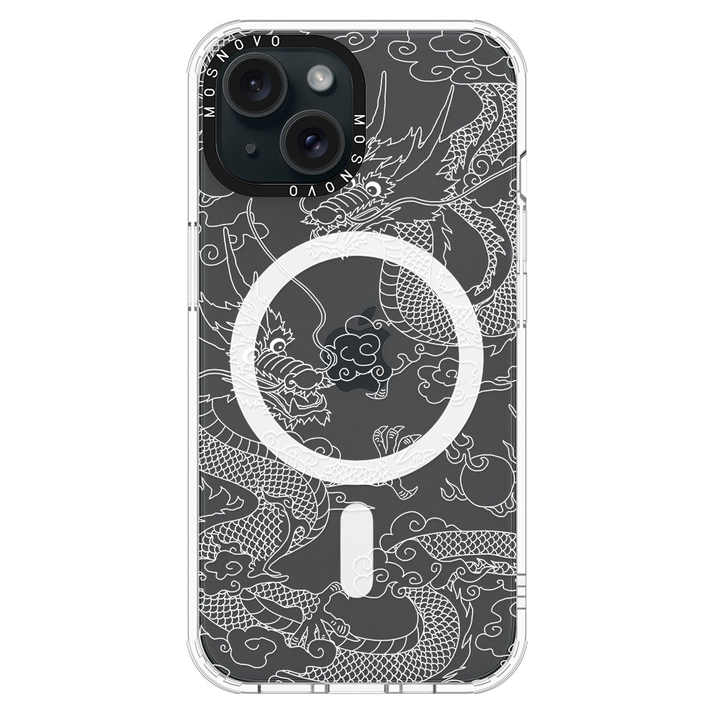 White Dragon Phone Case - iPhone 15 Case - MOSNOVO