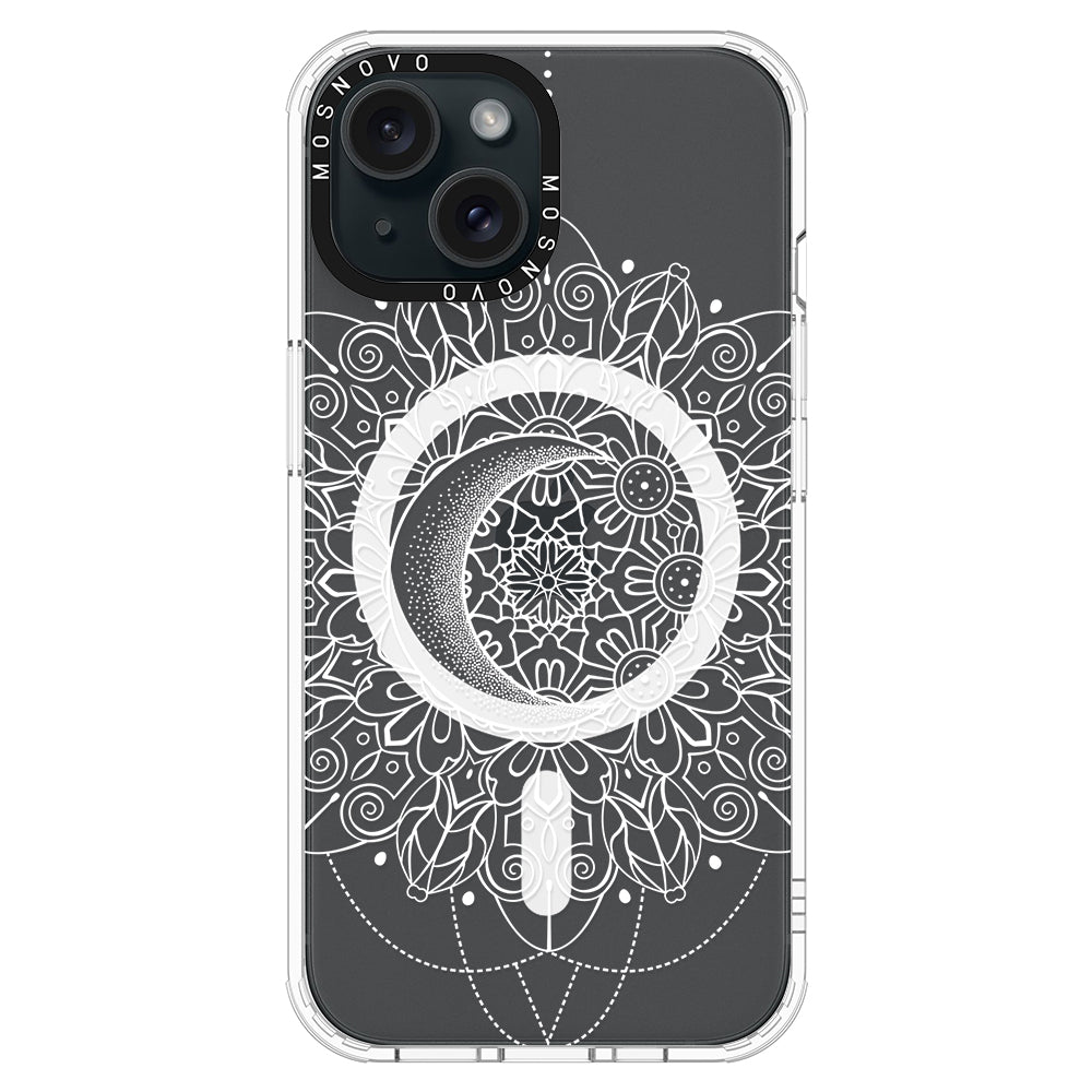 Celestial Moon Mandala Phone Case - iPhone 15 Plus Case - MOSNOVO