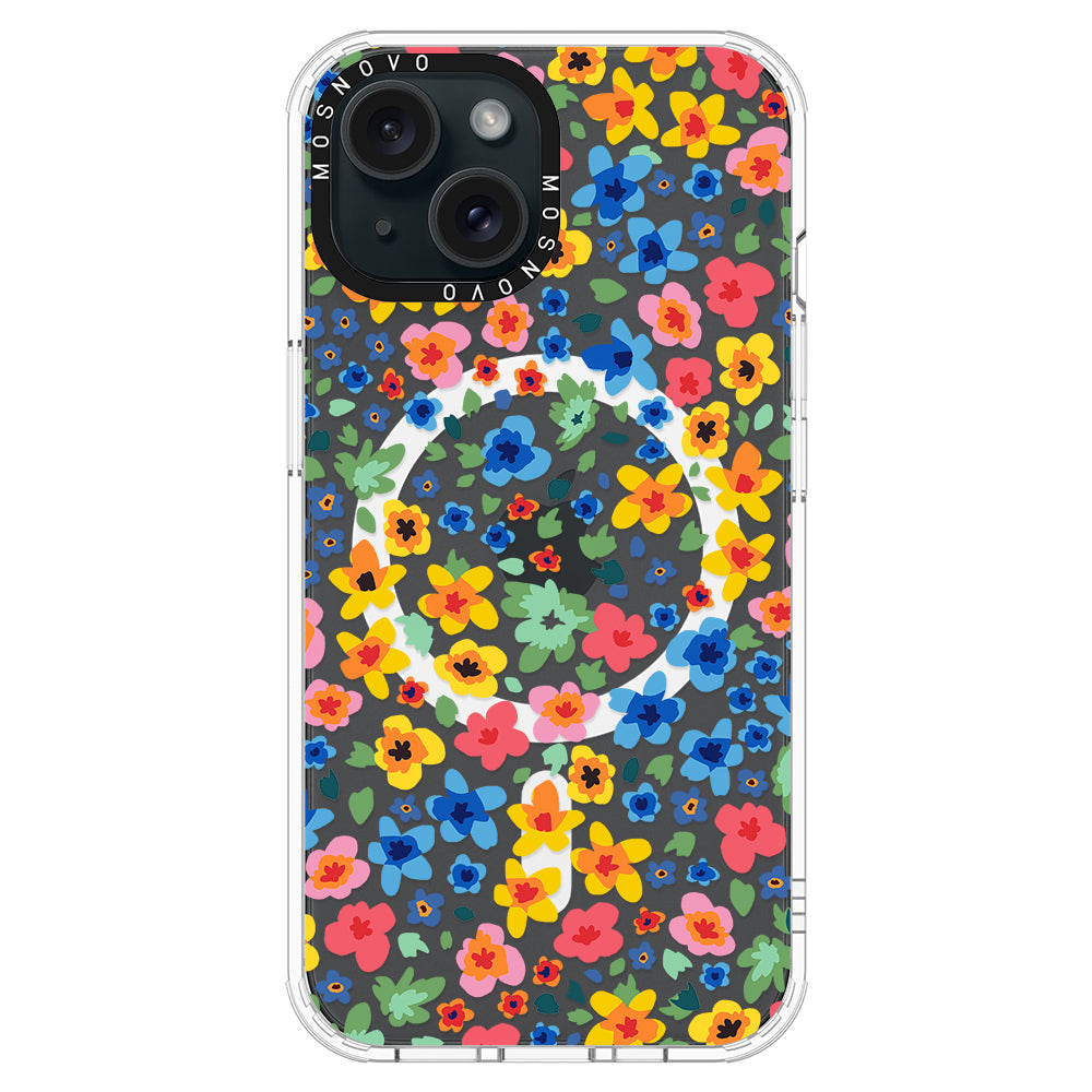 Lovely Floral Flower Phone Case - iPhone 15 Case - MOSNOVO