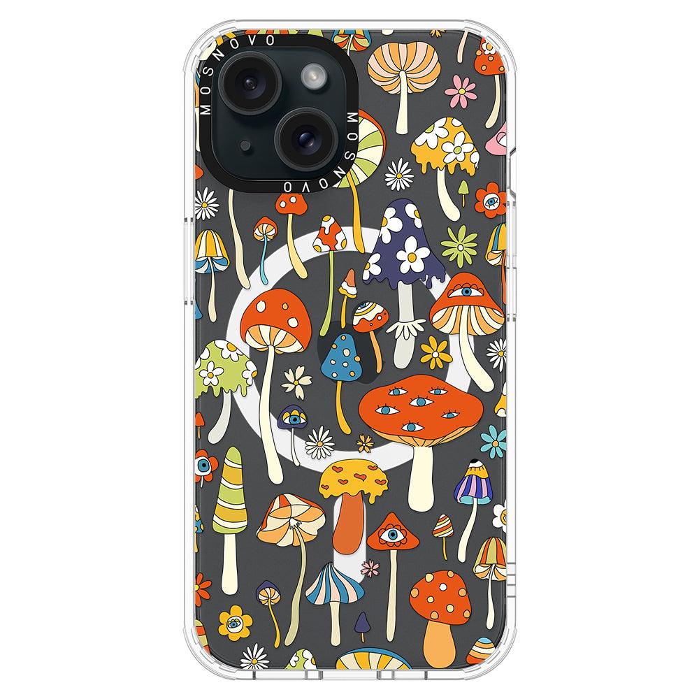 Mushroom Art Phone Case - iPhone 15 Case - MOSNOVO