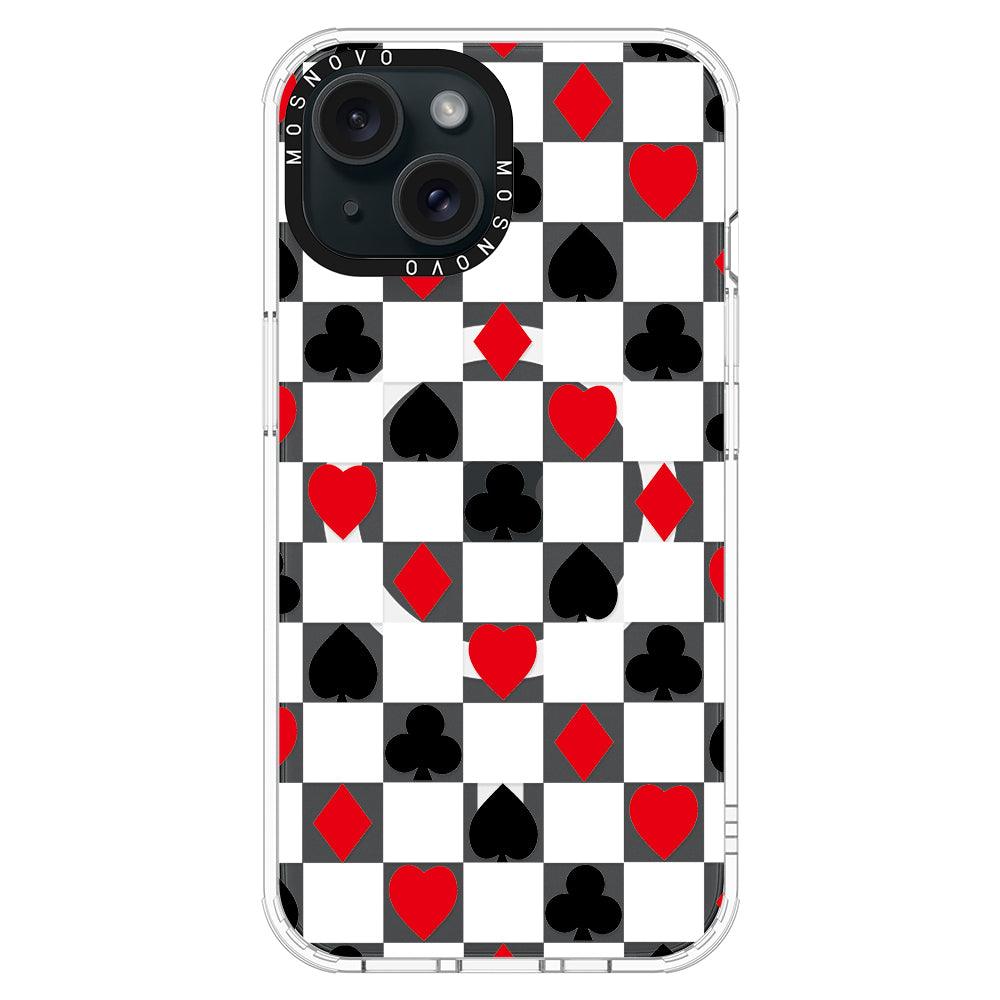 Checker Poker Phone Case - iPhone 15 Case - MOSNOVO