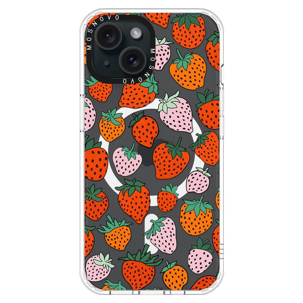 Cute Strawberry Phone Case - iPhone 15 Plus Case - MOSNOVO