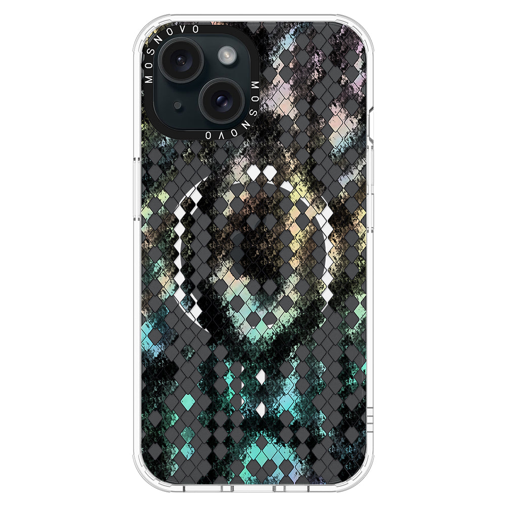 Rainbow Snake Print Phone Case - iPhone 15 Plus Case - MOSNOVO