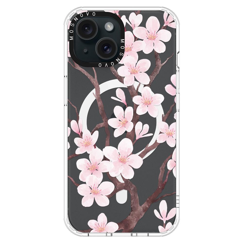 Cherry Blossom Flower Phone Case - iPhone 15 Case - MOSNOVO