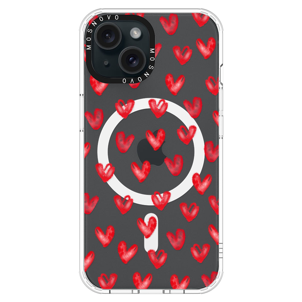 Cute Little Hearts Phone Case - iPhone 15 Case - MOSNOVO