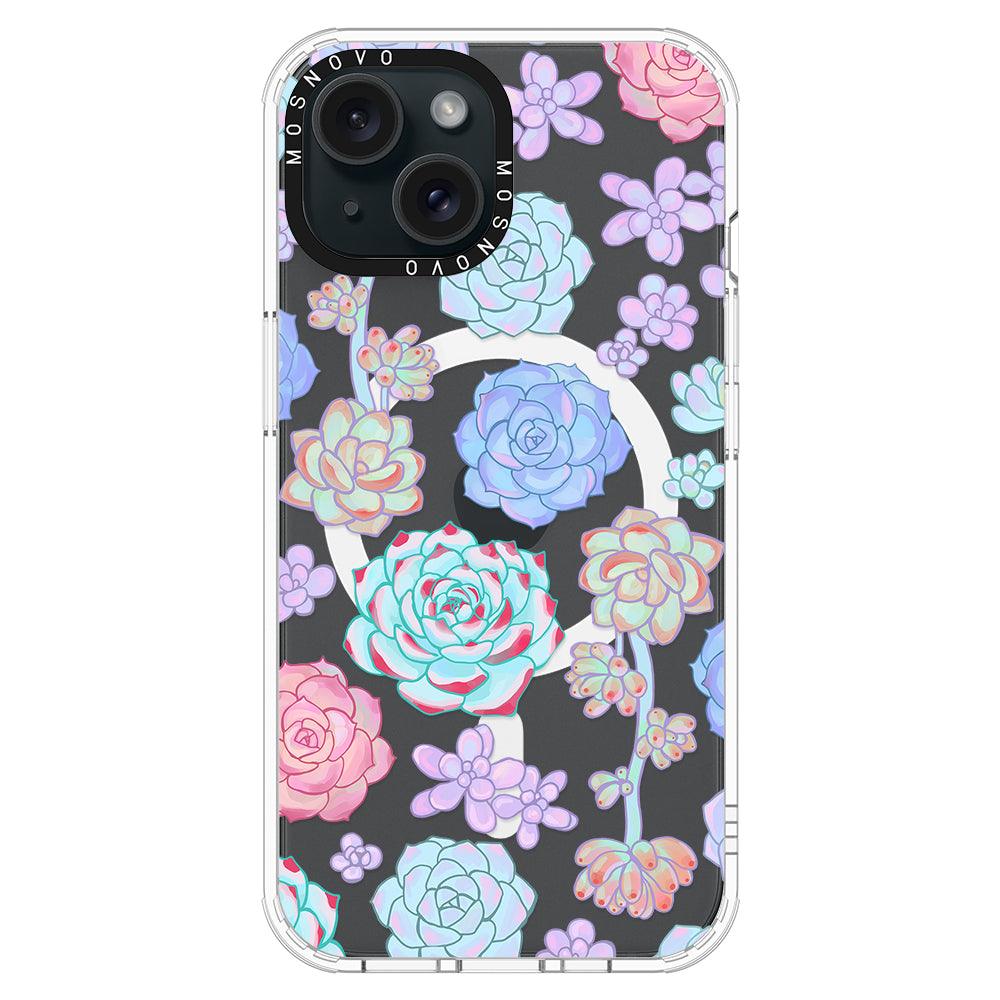 Succulents Phone Case - iPhone 15 Case Clear With Magsafe