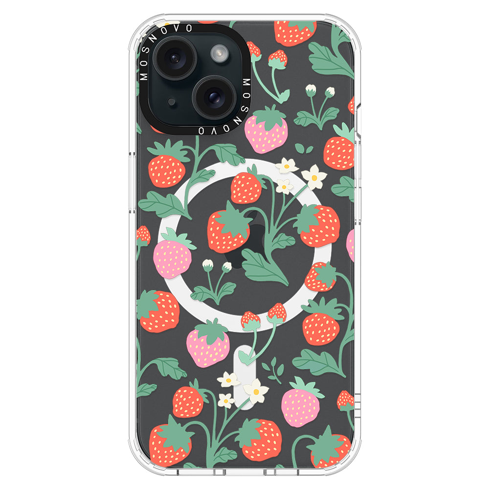 Cute Strawberry Phone Case - iPhone 15 Plus Case - MOSNOVO