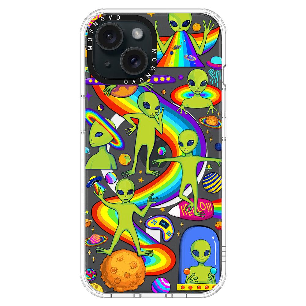 Funny Alien Phone Case - iPhone 15 Case - MOSNOVO