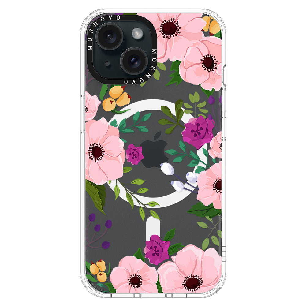 Watercolor Floral Phone Case - iPhone 15 Plus Case - MOSNOVO