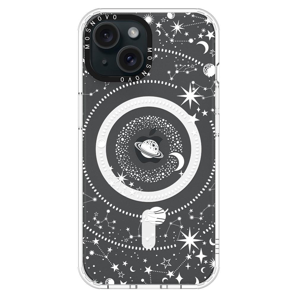 White Galaxy Phone Case - iPhone 15 Plus Case - MOSNOVO