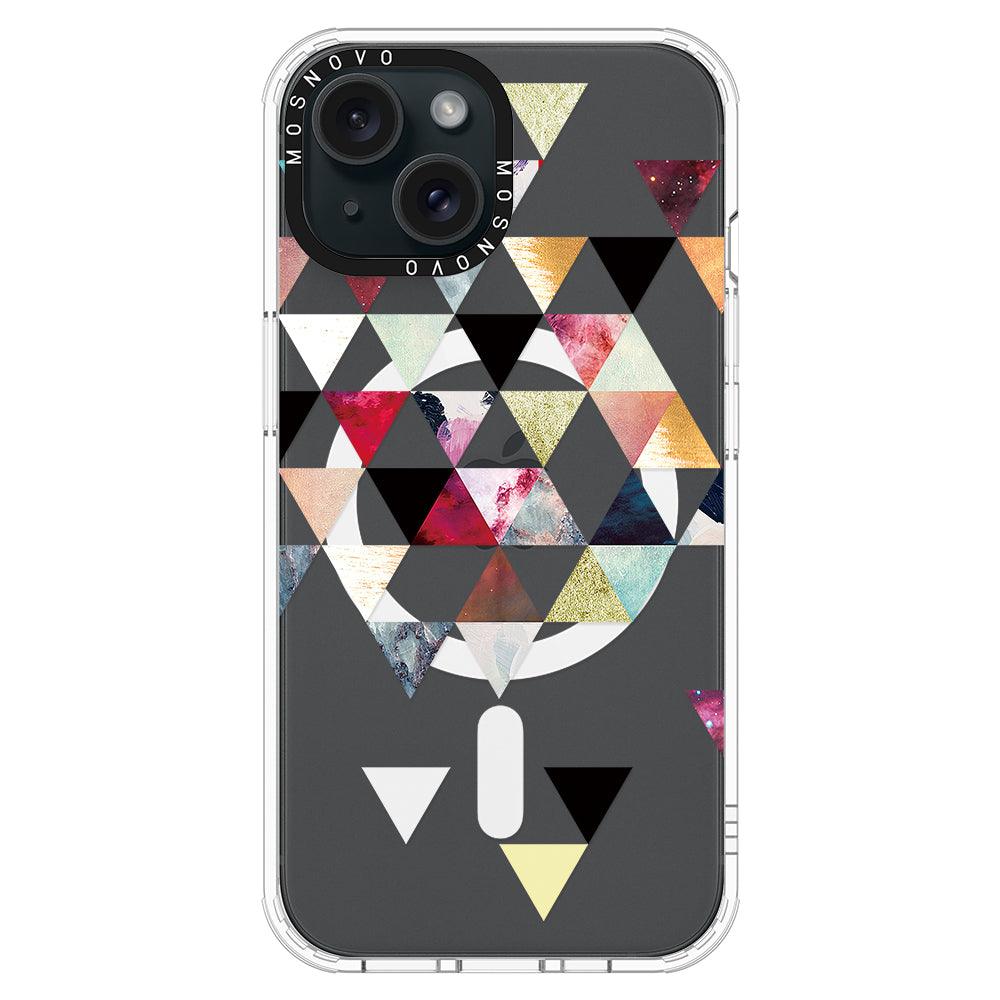 Triangles Stone Marble Phone Case - iPhone 15 Case - MOSNOVO