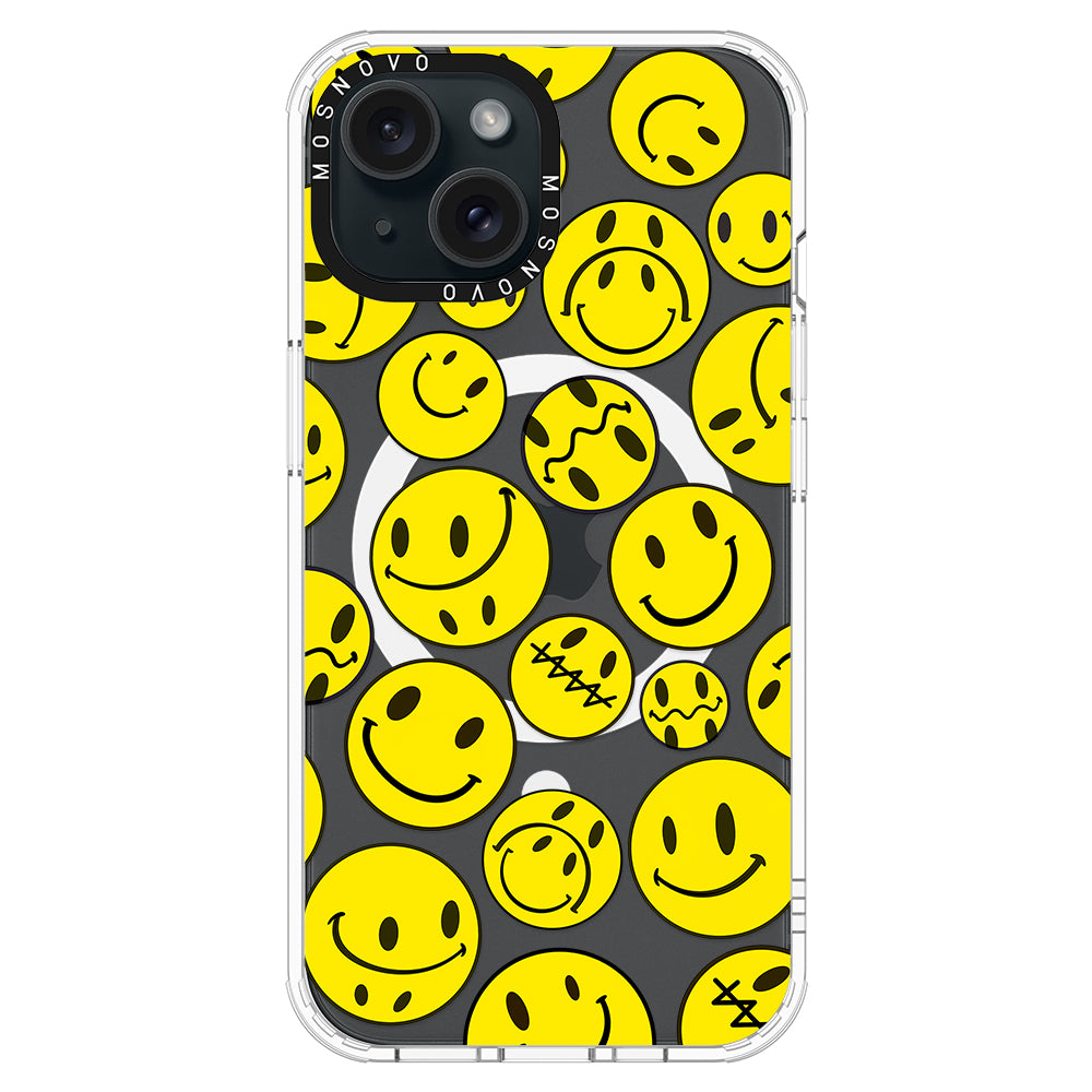 Smiley Face Phone Case - iPhone 15 Case - MOSNOVO