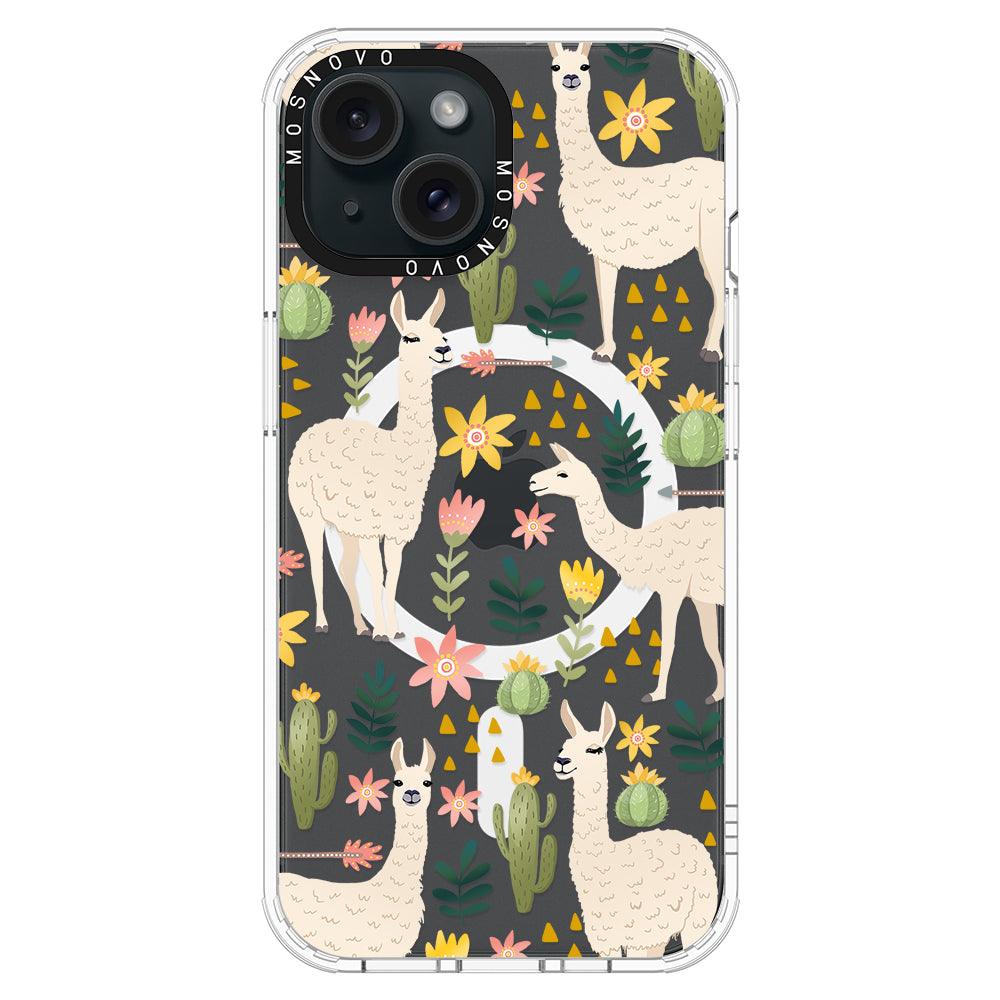 Desert Llama Phone Case - iPhone 15 Plus Case - MOSNOVO