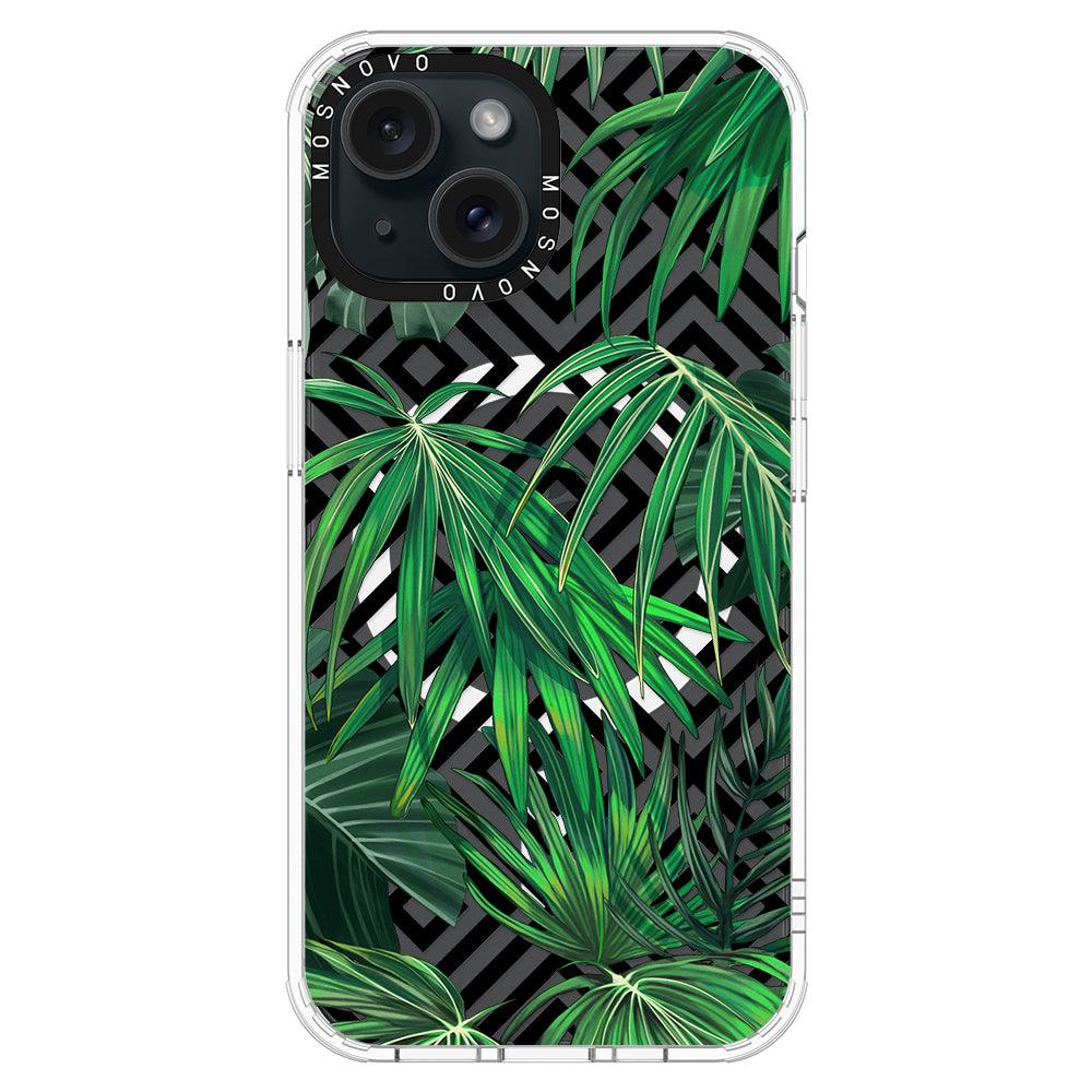 Areca Palm Pattern Phone Case - iPhone 15 Case - MOSNOVO