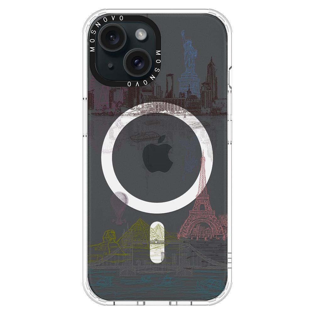 The World City Phone Case - iPhone 15 Case - MOSNOVO