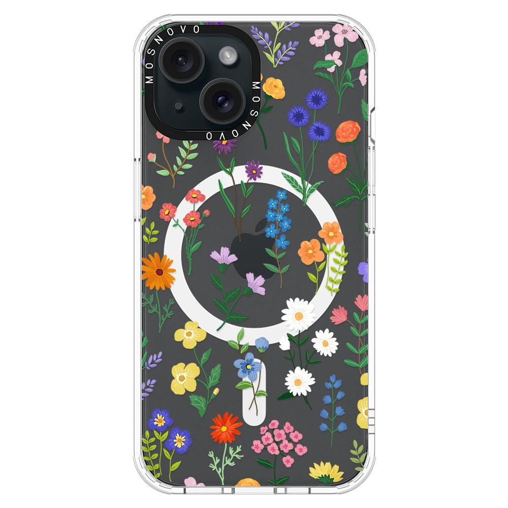 Botanical Floral Phone Case - iPhone 15 Plus Case - MOSNOVO