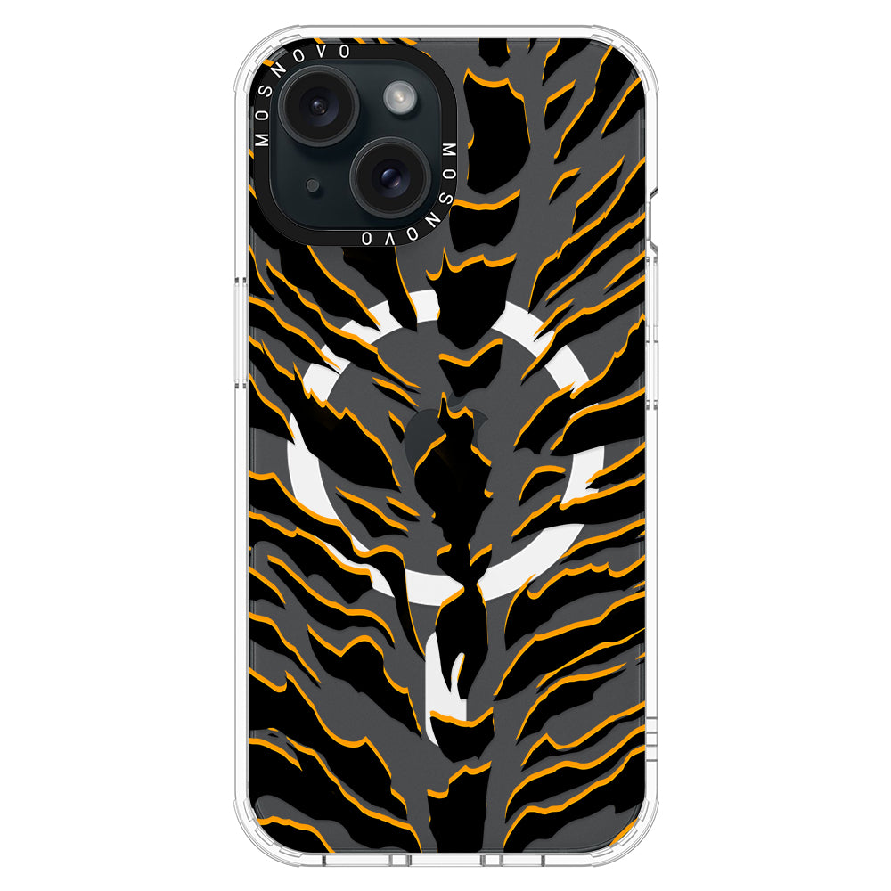 Tiger Print Phone Case - iPhone 15 Case - MOSNOVO