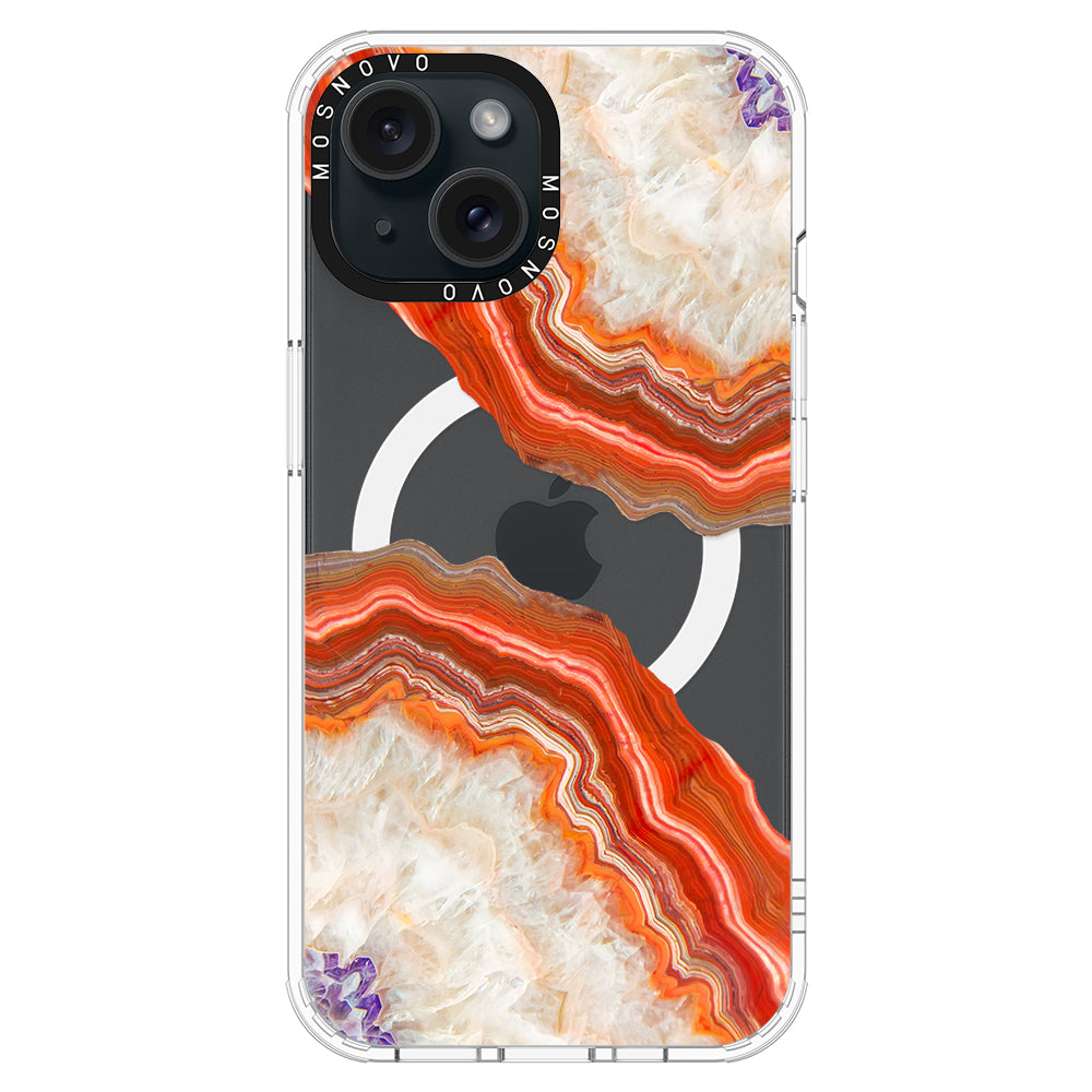 Agate Red Phone Case - iPhone 15 Plus Case - MOSNOVO