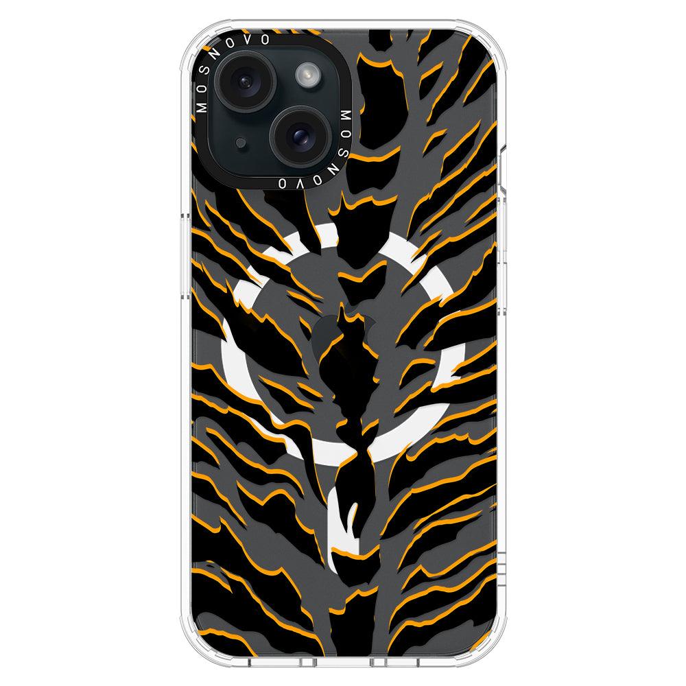 Tiger Print Phone Case - iPhone 15 Plus Case - MOSNOVO