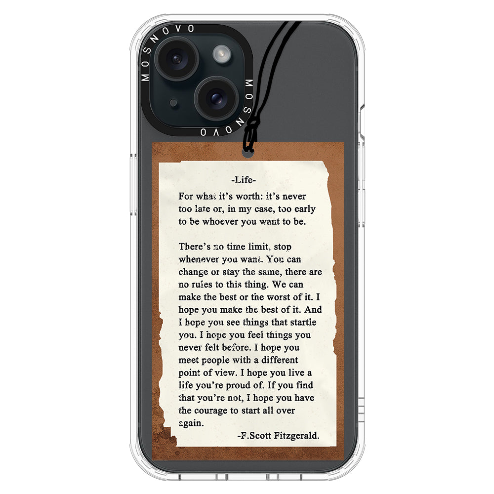 Life Quote Phone Case - iPhone 15 Case - MOSNOVO