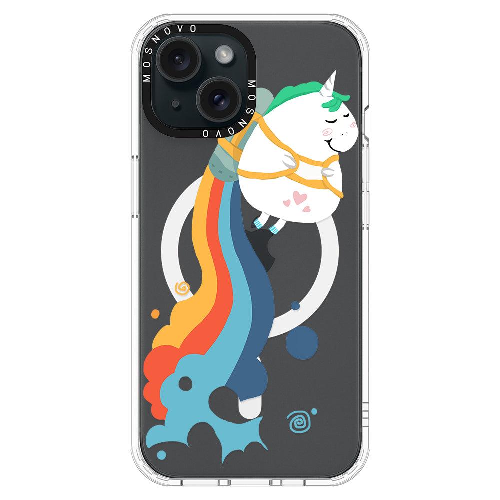 Cute Rainbow Unicorn Phone Case - iPhone 15 Case - MOSNOVO