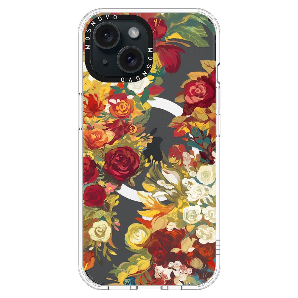 Vintage Flower Garden Phone Case - iPhone 15 Plus Case - MOSNOVO