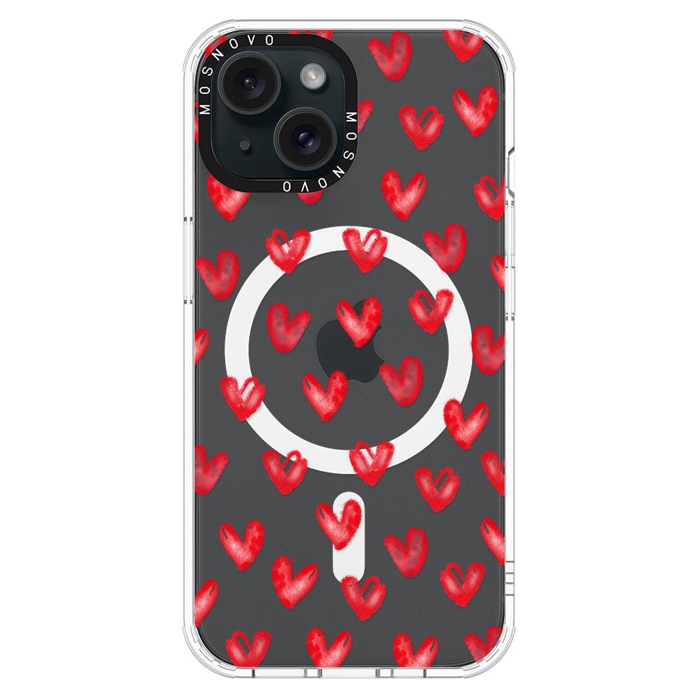 Cute Little Hearts Phone Case - iPhone 15 Plus Case - MOSNOVO