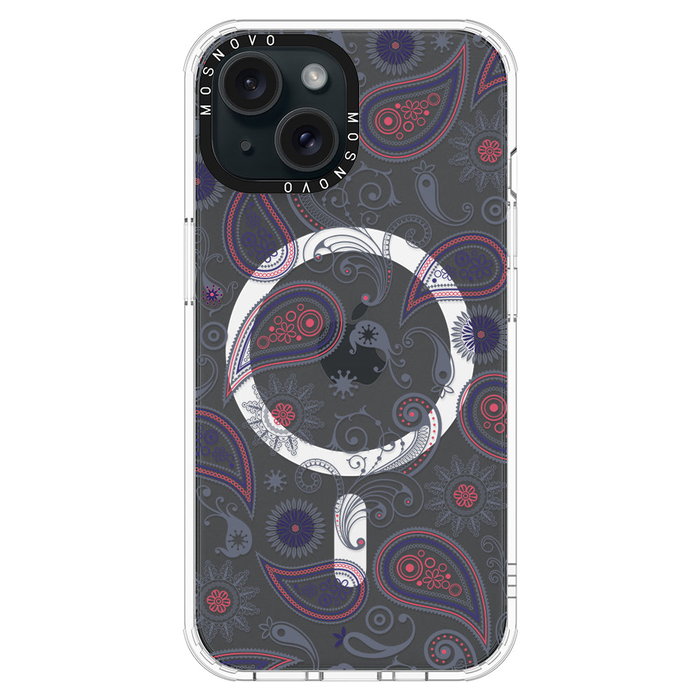 Paisley Phone Case - iPhone 15 Plus Case - MOSNOVO