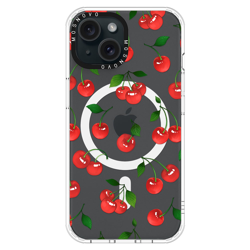 Cute Cherry Phone Case - iPhone 15 Case Clear With Magsafe