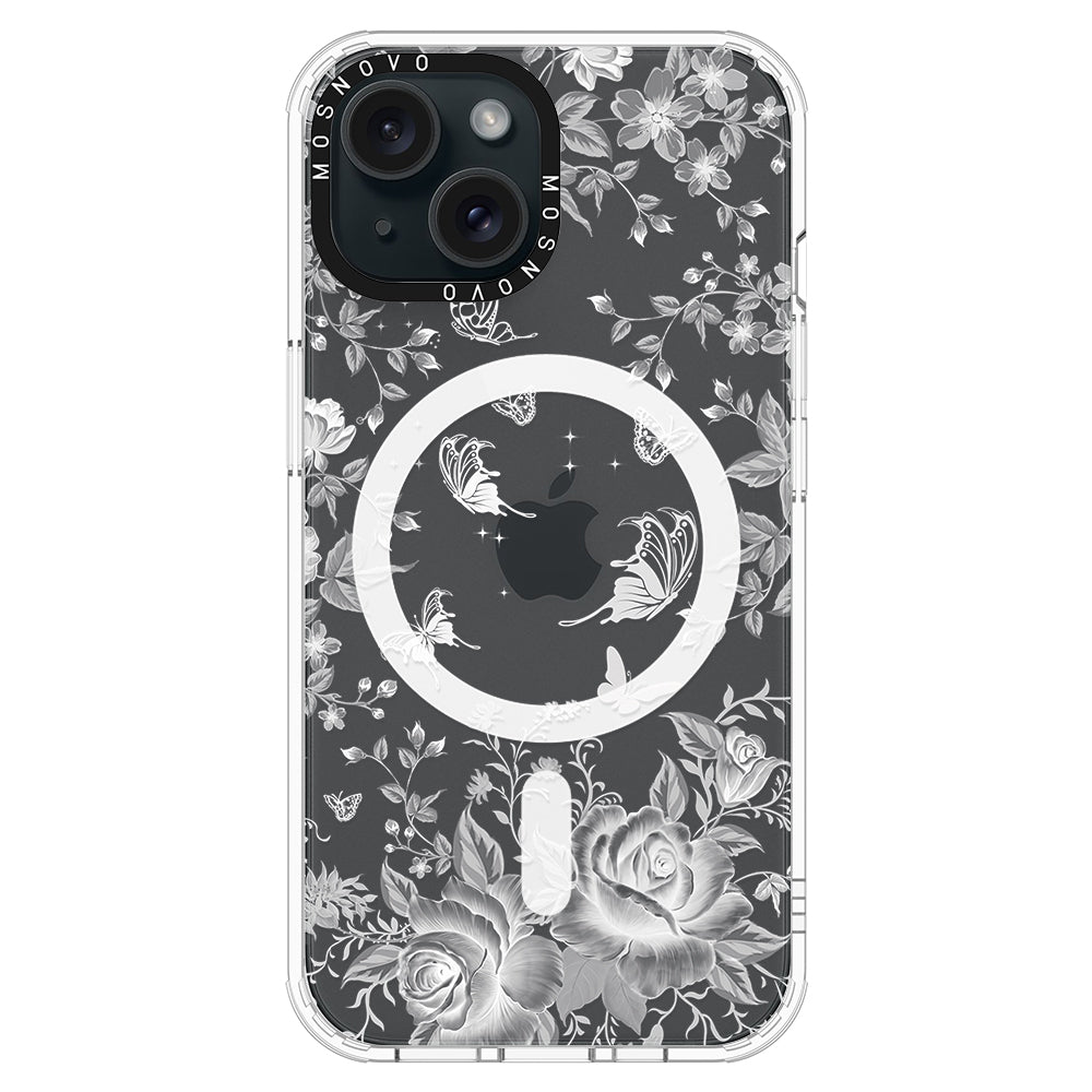 Fairy White Garden Phone Case - iPhone 15 Plus Case - MOSNOVO