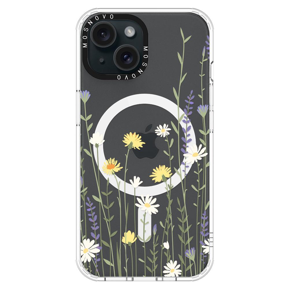 Wild Meadow Floral Phone Case - iPhone 15 Plus Case - MOSNOVO