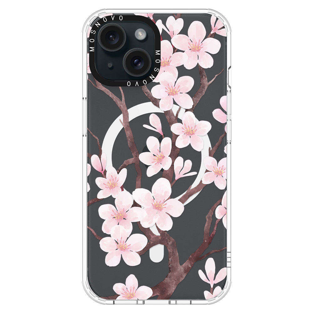 Cherry Blossom Flower Phone Case - iPhone 15 Plus Case - MOSNOVO