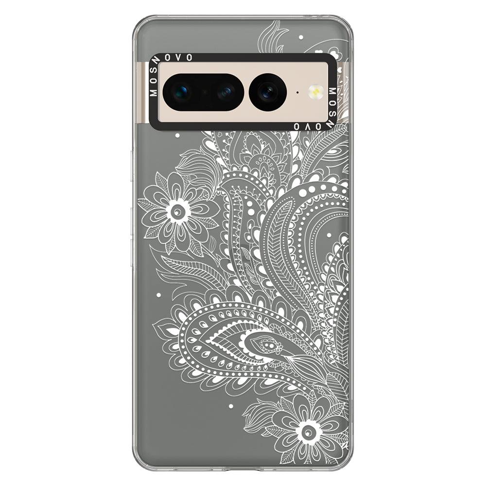 Aesthetic Flower Henna Phone Case - Google Pixel 7 Pro Case - MOSNOVO