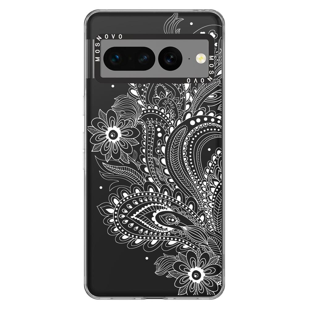 Aesthetic Flower Henna Phone Case - Google Pixel 7 Pro Case - MOSNOVO