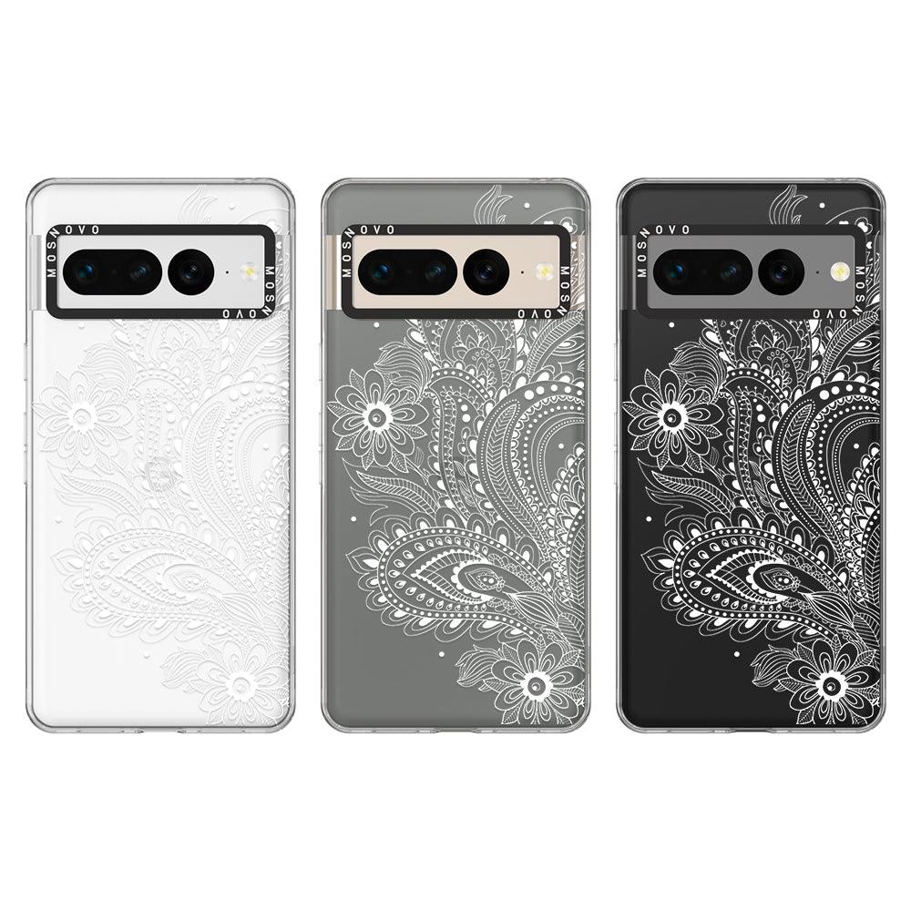 Aesthetic Flower Henna Phone Case - Google Pixel 7 Pro Case - MOSNOVO