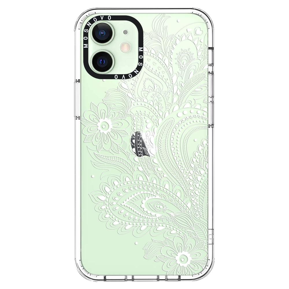 Aesthetic Flower Henna Phone Case - iPhone 12 Mini Case - MOSNOVO