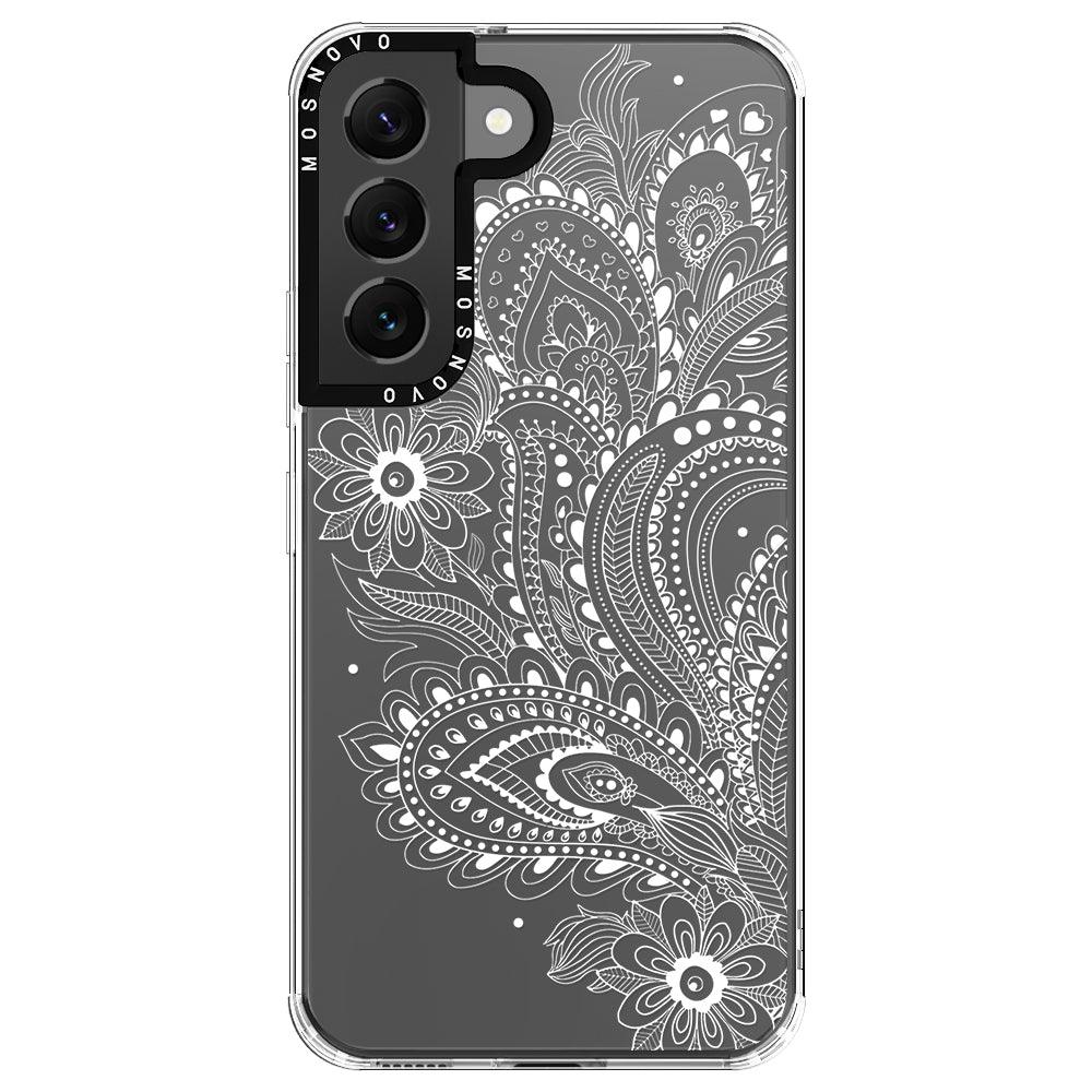 Aesthetic Flower Henna Phone Case - Samsung Galaxy S22 Plus Case - MOSNOVO