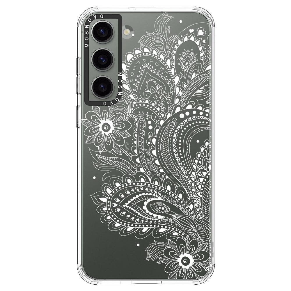 Aesthetic Flower Henna Phone Case - Samsung Galaxy S23 Case - MOSNOVO