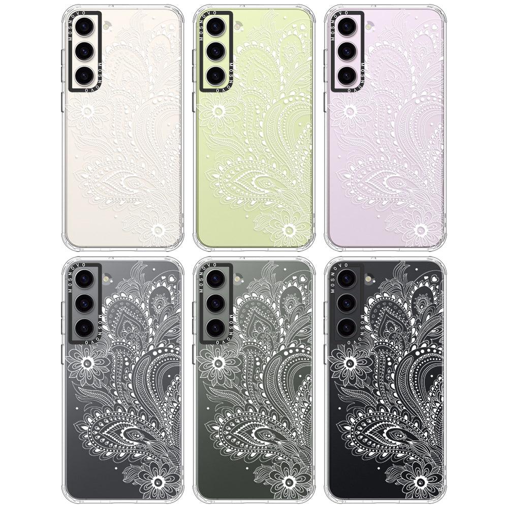 Aesthetic Flower Henna Phone Case - Samsung Galaxy S23 Case - MOSNOVO