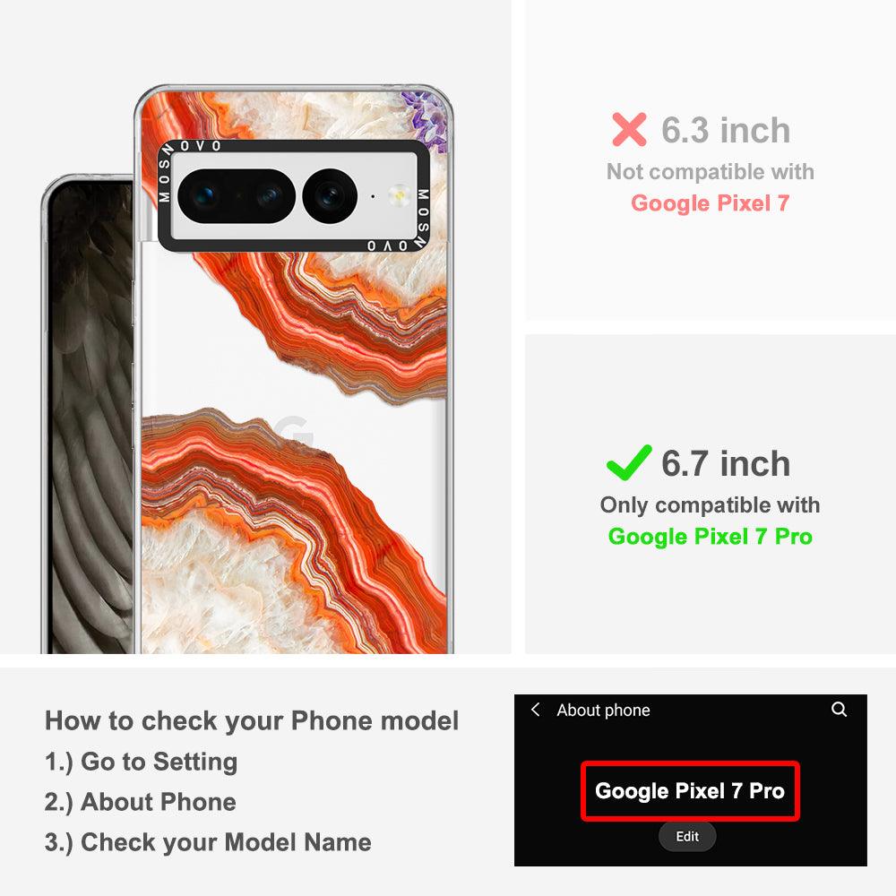 Agate Red Phone Case - Google Pixel 7 Pro Case - MOSNOVO