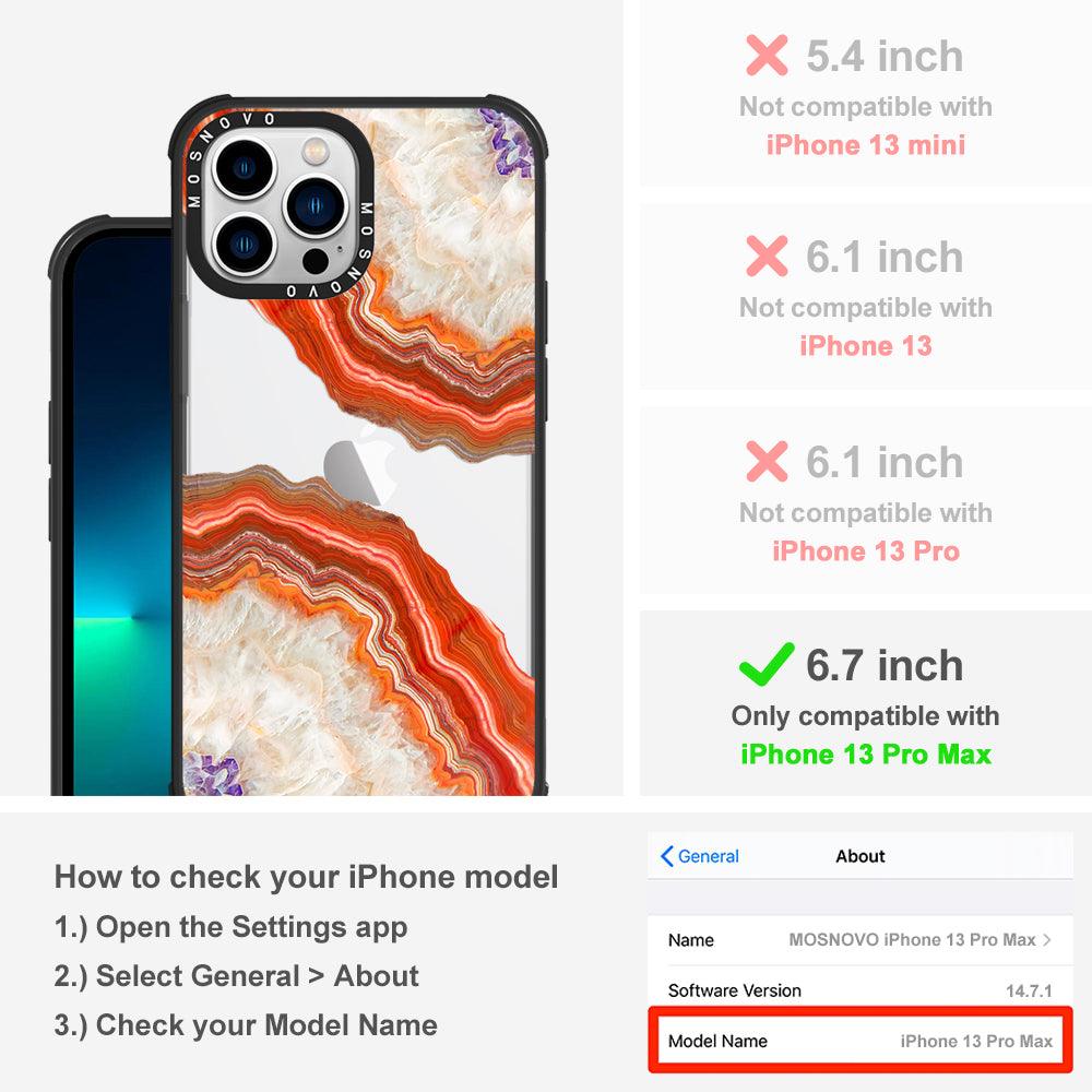 Agate Red Phone Case - iPhone 13 Pro Max Case - MOSNOVO