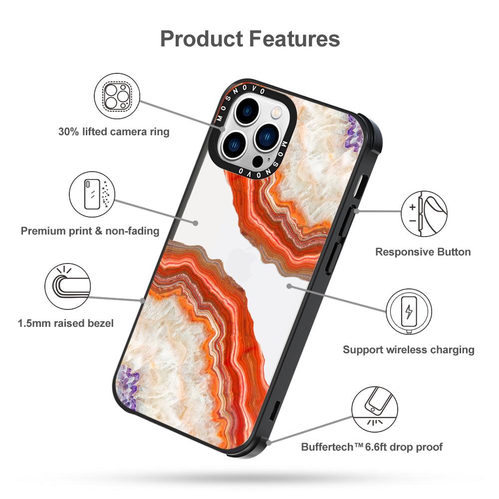 Agate Red Phone Case - iPhone 13 Pro Max Case - MOSNOVO