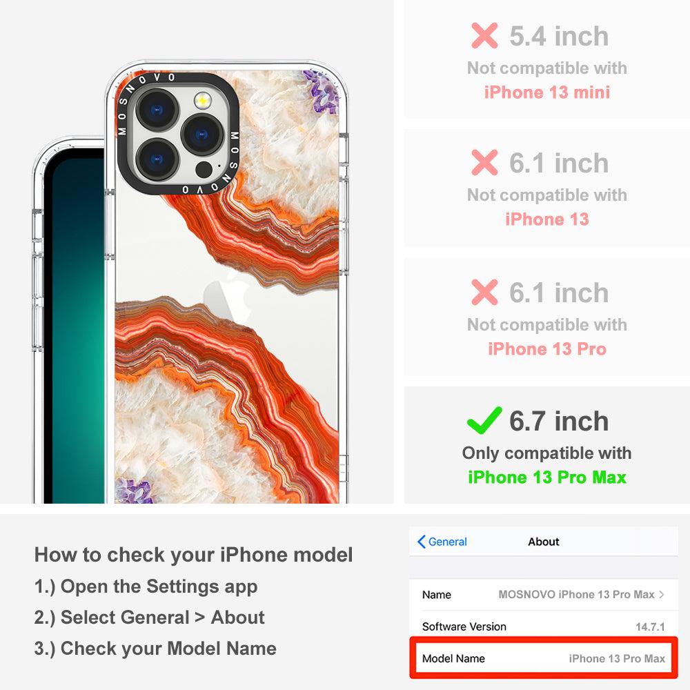 Agate Red Phone Case - iPhone 13 Pro Max Case - MOSNOVO