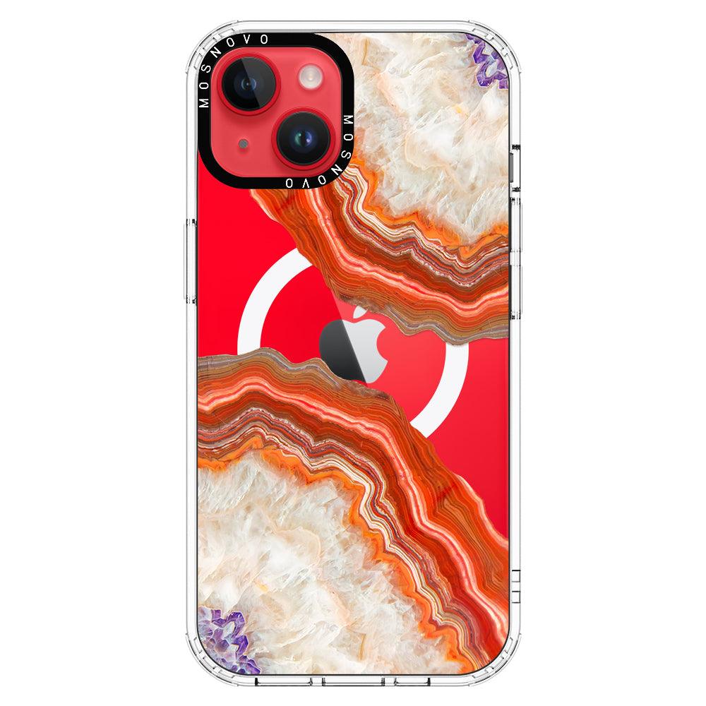 Agate Red Phone Case - iPhone 14 Plus Case - MOSNOVO