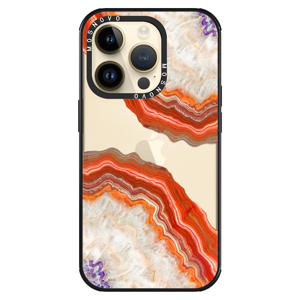 Agate Red Phone Case - iPhone 14 Pro Case - MOSNOVO