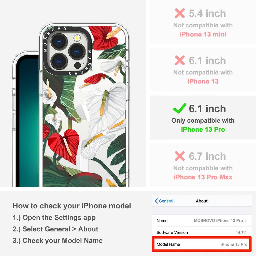 Anthurium Phone Case - iPhone 13 Pro Case - MOSNOVO